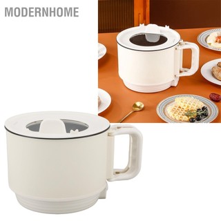 ModernHome Nồi Lẩu Điện 1.8L 600W 2 Bánh Răng Di Động Mini Đa Năng Chống Dính Có Tay Cầm Cho Mì Ống Súp Bít Tết trứng Bột Yến Mạch Trắng
