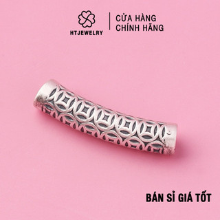 Bạc s925: charm ống bạc kim tiền htjewelry ph299
