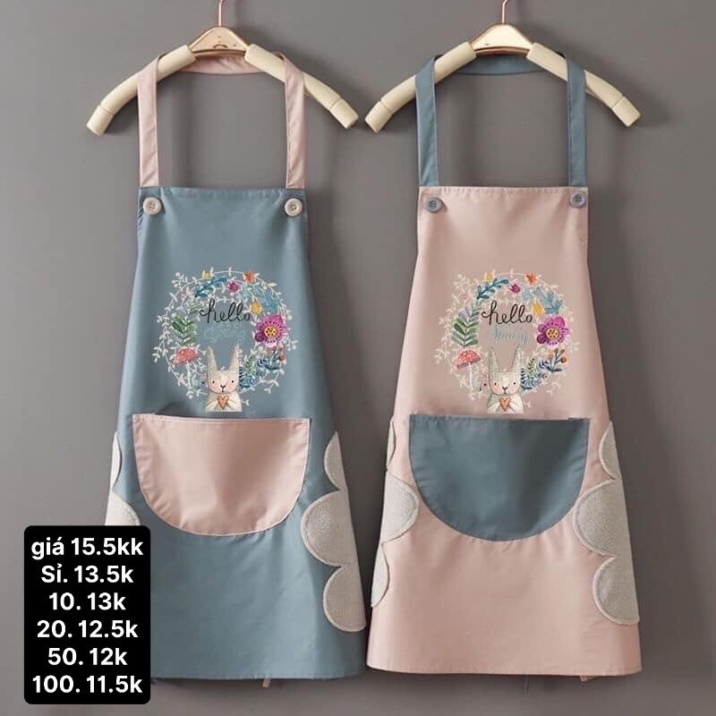 (Bán buôn-chuyên sỉ) Tạp Dề Hoa Thỏ
