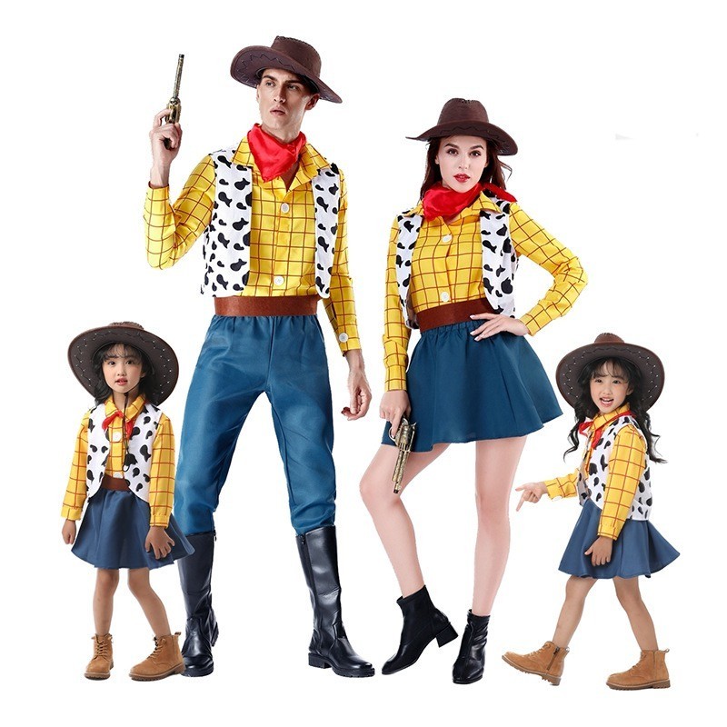Halloween Cha Mẹ-Con Trang Phục COSPLAY Câu Chuyện Đồ Chơi Woody Girl Shepherdess Buzz Lightyear Pro