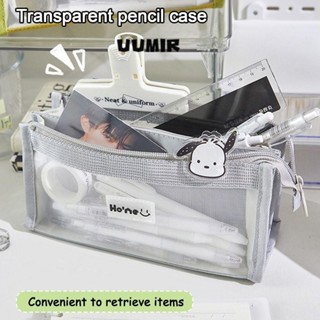  Túi Đựng Bút Lưới Trong Suốt Bút Chì Dung Tích Lớn Đồ Dùng Văn Phòng Trường Học Văn Phòng Phẩm Túi Bảo Quản Hộp Bút Chì Năm Lớp 