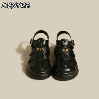 LIAOYUE  Dép sandal nữ Hở Ngón Đế Dày Có Quai Cài 2024NEW Mùa hè Kiểu Dáng Thời Trang Tiện dụng Cá tính Linh hoạt Đa dạng FDL2460ZIC 27Z240701