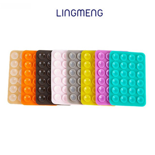 Lady double side silicone suction pad for mobile phone fixture suction cup backed 3m adhesive silicone rubber sucker pad for fixing vn