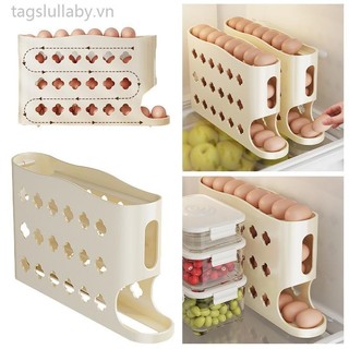 Tự động cán trứng giá đỡ tủ lạnh trứng hộp bảo quản hộp đựng nhà bếp tủ lạnh trứng hộp đựng tủ lạnh tổ chức