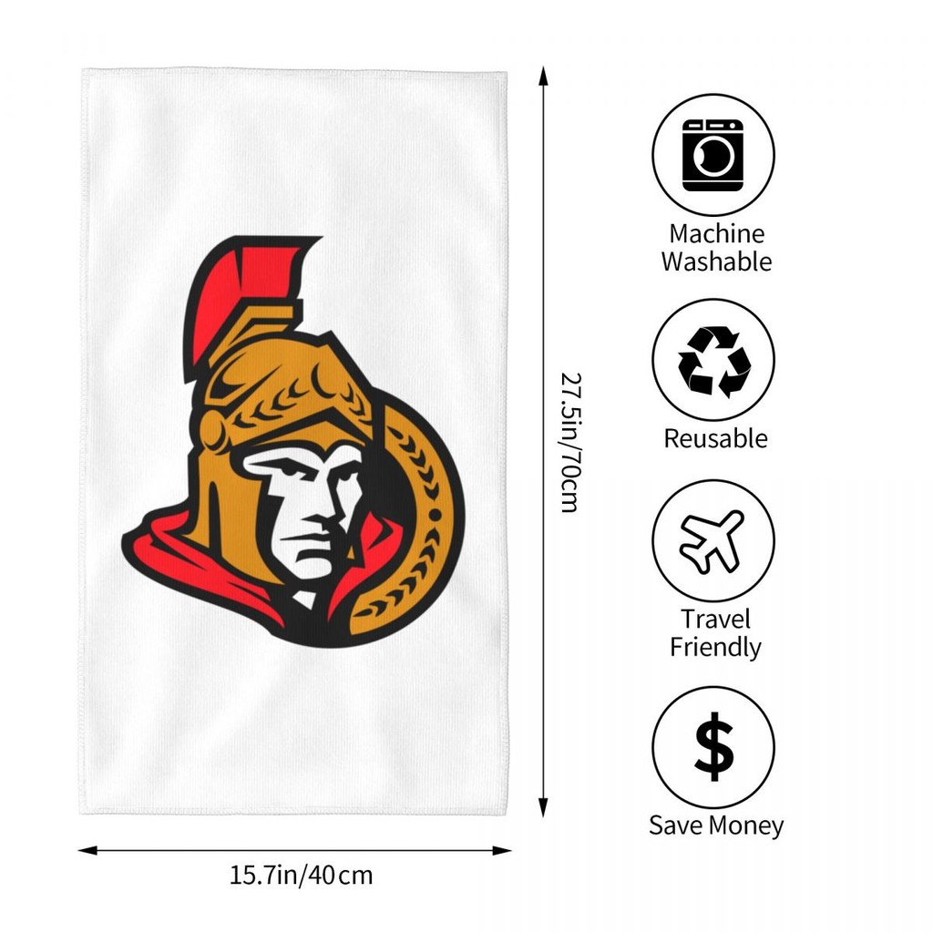 Ottawa Thượng Nghị Sĩ Logo NHL Thấm Hút Khăn Vuông Khăn Mặt Đi Biển Khăn Tay Khăn Tắm Chạy Bộ Thể Dụ