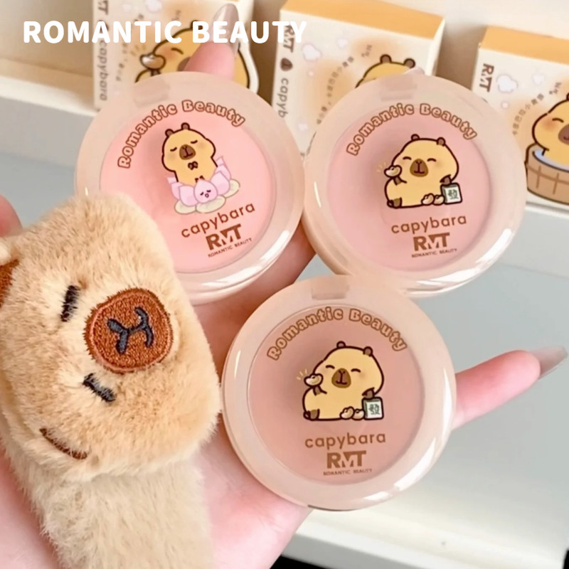 ROMANTIC BEAUTY Phấn má hồng kapibala tự nhiên trang điểm làm sáng mờ phấn má hồng dễ thương