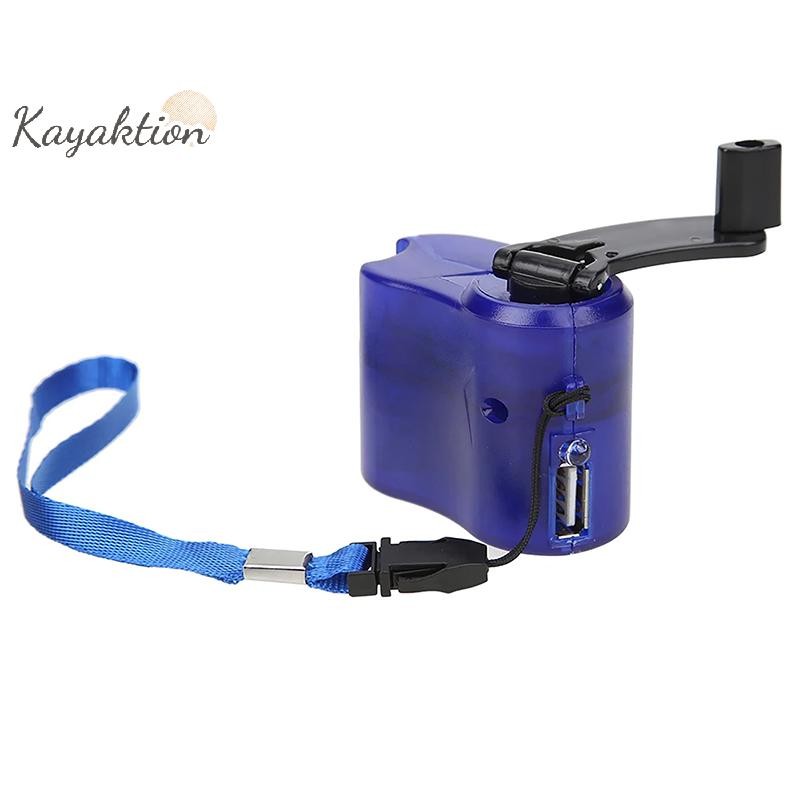 Kayaktion Khẩn Cấp Ngoài Trời Tay Quay Nguồn Dynamo Sạc Khẩn Cấp 5.5V Sạc Du Lịch Ngoài Trời Sinh Tồ