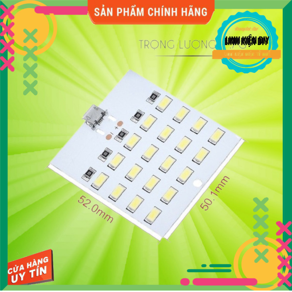 [S083] Bảng Đèn LED 5730 6 hoặc 20 led smd 5V 470mA cổng micro USB hoặc type C siêu sáng 5730 LED Ch