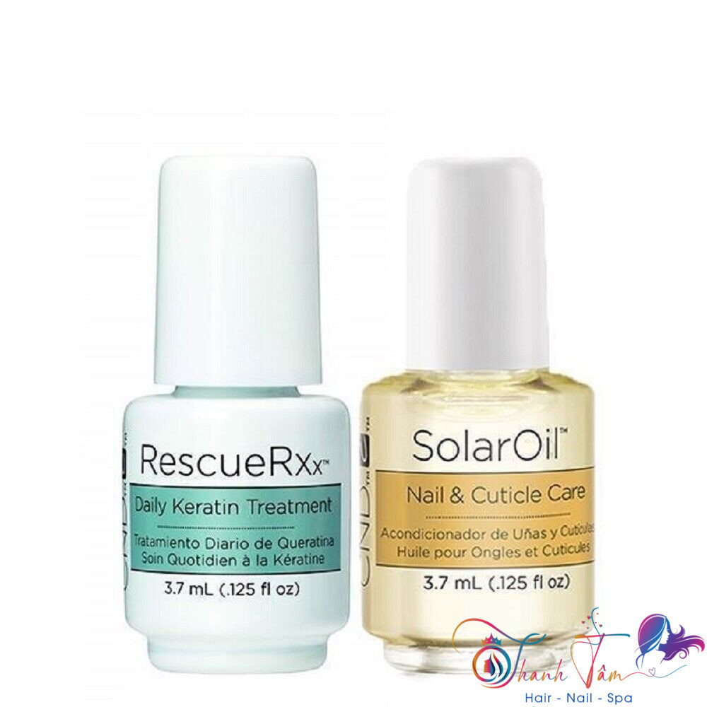 [ NA ] Bộ đôi chăm sóc, dưỡng móng thần thánh CND Solar Oil và Rescue RXx 3.7ml