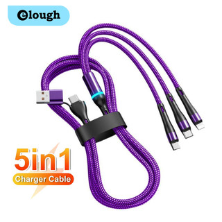 Cáp sạc nhanh Elough 3 trong 2 cho điện thoại di động Cáp sạc Micro USB Type C 1,2m Dây sạc đa cổng
