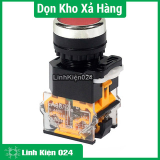 Nút nhấn đề giữ trạng thái không đèn la38 380v-10a 2 tiếp điểm thường mở