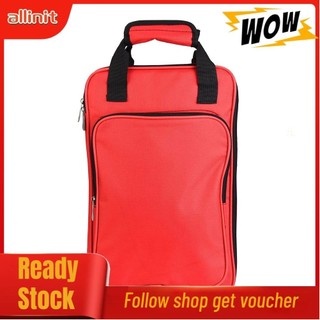 Allinit Túi Dùi Trống Vải Cotton Dày Đa Chức Năng Bảo Quản Dây Đeo Đôi Màu Đỏ BOO
