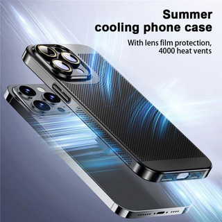 Ốp tản nhiệt lưới làm mát siêu mỏng sang trọng cho Iphone 15 Pro Max 15Plus 14 13 11 12Promax 11Promax Vỏ