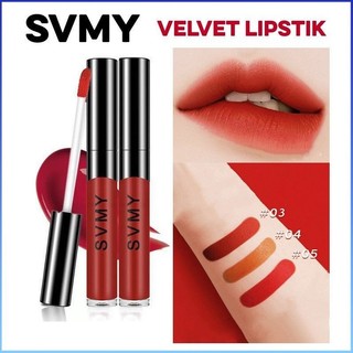 ⚡⚡COD SVMY Lip Stick Soft Fog Smooth Dưỡng ẩm mượt mà Màu sắc cao Lâu trôi Không lem Hiệu ứng mịn màng tinh tế Dễ dàng sử dụng 5 màu Sáng quyến rũ Matte Velvet Lip Mud