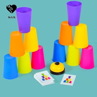 Trò chơi cốc xếp chồng SJJL, Cốc xếp chồng đào tạo Logic, Cốc xếp chồng chuông Giáo dục Khai sáng trí tuệ VS Đồ chơi con người cho trẻ em