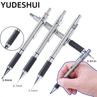 YUDESHUI chì tự động YudhUI, Bút chì cơ kim loại 0,5 / 0,7 / 0,9 / 2.0MM, Công cụ viết vẽ tay cầm mềm chống trượt Bút chì di động Văn phòng trường học