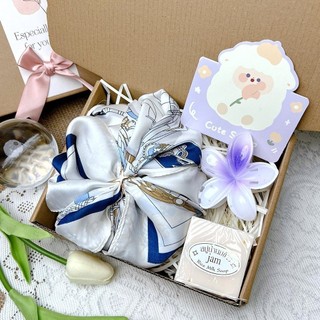 Qùa tặng cao cấp set quà tặng khăn lụa kẹp tóc hoa sứ quà tặng ý nghĩa tặng Mẹ tặng bạn gái nhân dịp lễ20/10 8/3 14/2