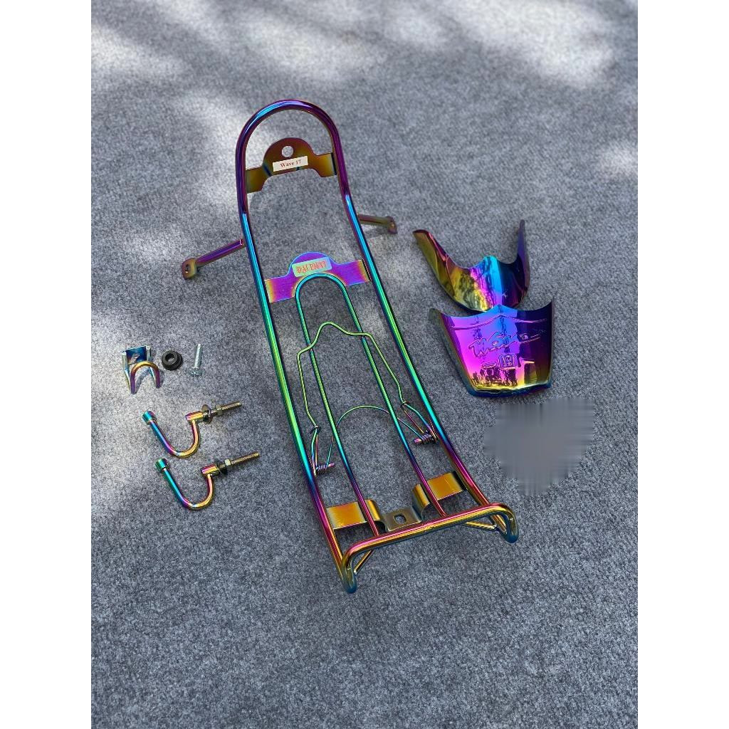 Combo baga xuồng baga chuối wave 7 màu, móc treo đồ bọc dè trước sau gắn cho các đời wave 50 ,100 và