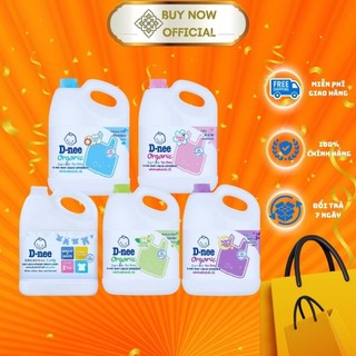 Nước giặt xả quần áo Dnee cho bé sơ sinh can 3000ml đủ  5 màu.! A
