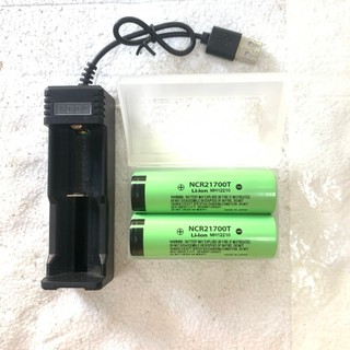 Combo Bộ Sạc Đơn Kèm 2 Viên Pin 21700 5000mAh 3.7V Dùng Cho Đèn Pin Siêu Sáng [ Kho Hàng Giá Rẻ VN ]