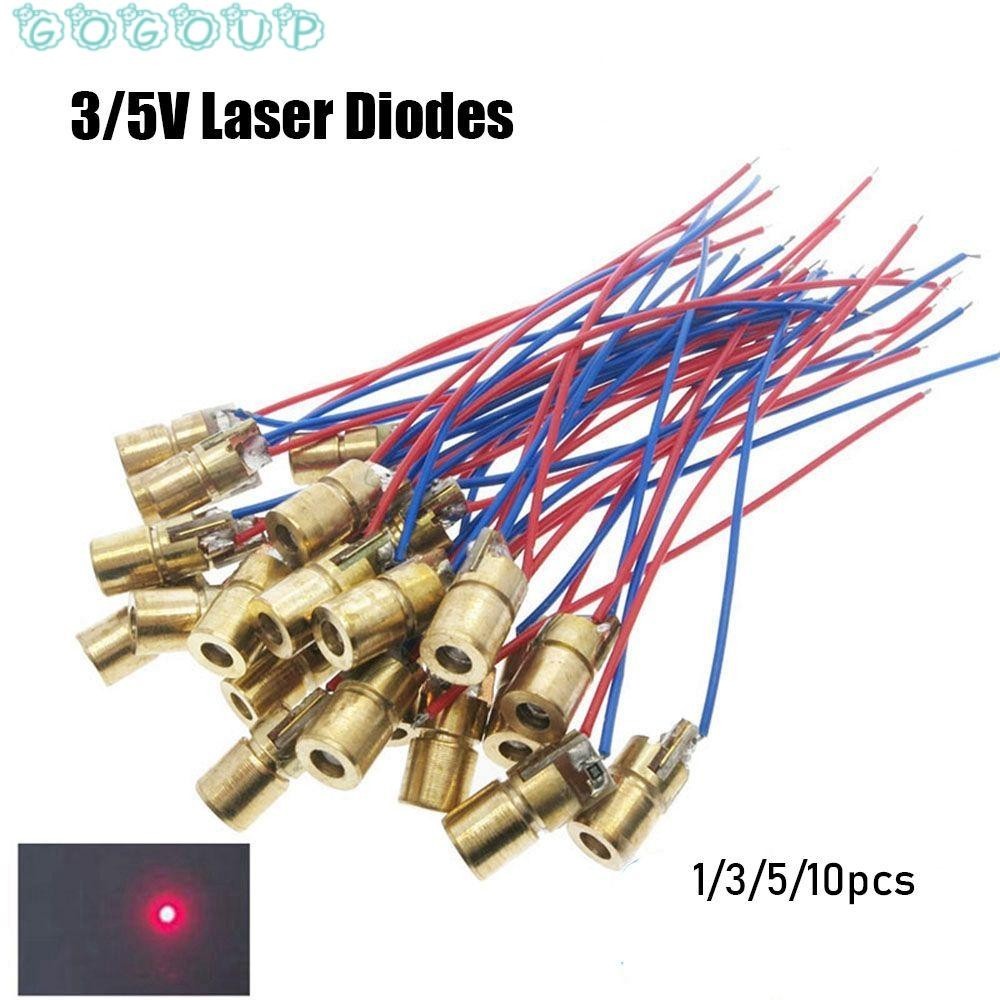 Gogoup 1 / 3 / 5 / 10 chiếc Điốt Laser Mini Red Sight Mô-đun Diode Chấm 5 triệu watt
