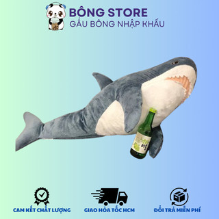 Gấu bông Cá Mập Xanh 1m mềm mại cực dễ thương - Cá mập bông - Gối ôm Cá mập - Thú nhồi bông nhập khẩu - Gấu bông giá rẻ