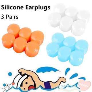 Bộ 3 cặp nút bịt tai chống ồn khi đi bơi chất liệu silicon mềm thân thiện với môi trường