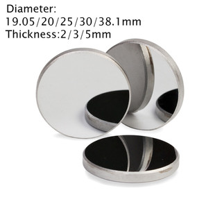 1 chiếc mo gương đường kính 19,05mm 20mm 25mm 30mm 38,1mm độ dày 2 / 3 / 5mm mo phản quang len cho máy cắt laser co2