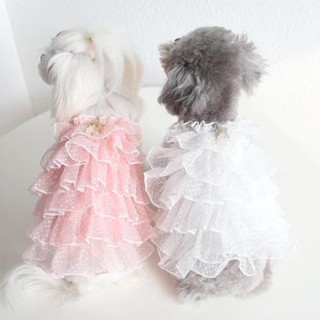 Váy mùa xuân / mùa hè cho mèo Full of Star Wedding Sweet Dog Pet Dress Váy mèo