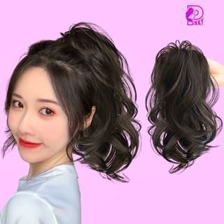 Tóc giả ngoặm kẹp đỉnh đầu xoăn nhẹ, tóc ngoạm nửa đầu xoăn bồng bềnh đáng yêu