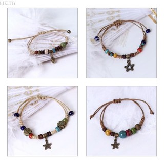 Hik Vòng Tay Gốm Độc Đáo Handmade Họa Tiết Dân Tộc Tay Strigs Phụ Kiện Trang Trí