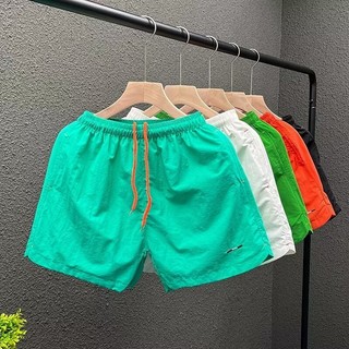Quần Short Thể Thao Màu Cam Nam Mùa Hè Mỏng Băng Lụa Nhanh Khô Quần Đi Biển Thể Dục Giải Trí Chạy Squat Quần Ba Điểm