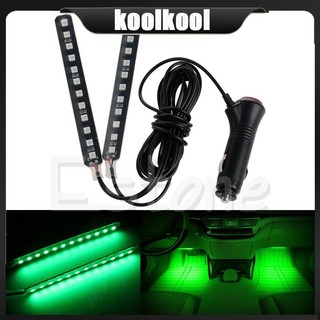 Kool Mới Trắng 2X12 LED Nội Thất Ô Tô Footwell Trang Trí Sàn Khí Quyển Ánh Sáng Dải Neon