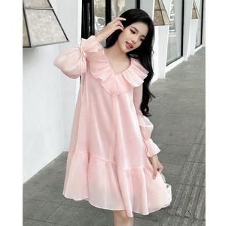 Joven đầm babydoll reine cổ v tay dài
