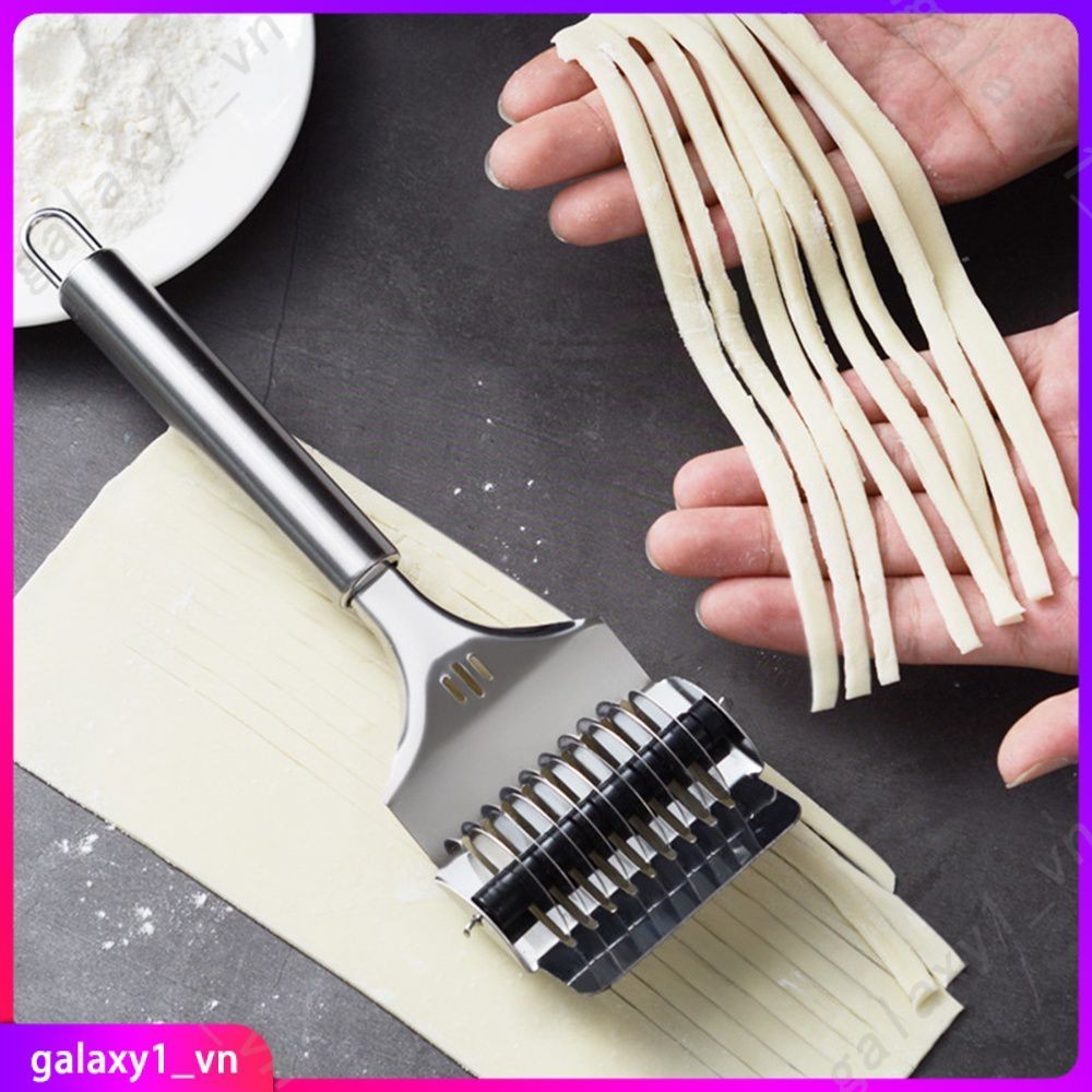 Máy cắt bột bạc Máy làm mì ống di động Spaghetti nấu mì Lưới con lăn Dụng cụ nấu ăn bằng thép không gỉ cho nhà bếp tại nhà (galaxy1)