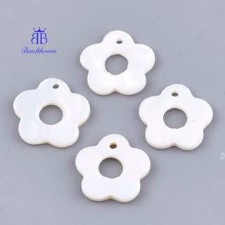 20pc hoa quyến rũ vỏ nước ngọt 13x13x2mm lỗ: 1,2mm