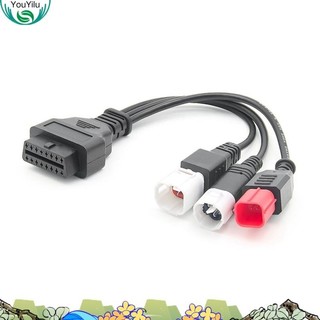 Cáp Chẩn Đoán OBD2 Cho Xe Máy Kline Euro5 16 Pin Đến 3Pin 4Pin 6Pin OBD2 3 Trong 1 Bộ Chuyển Đổi Chẩn Đoán Thay Thế Phụ Kiện youyilu