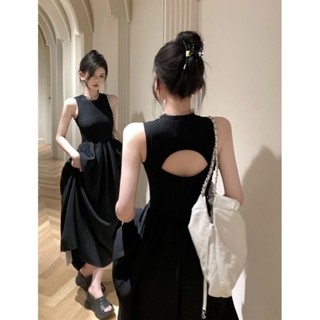  Váy đầm maxi ba lỗ sát nách có túi thiết kế khoét lưng gợi cảm chiết eo xu hướng Hàn SAMI SP108 