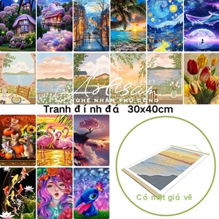  Tranh đính đá Đồ thủ công DIY, quà tặng cho người yêu và bạn bè,30X40cm ranh cuộn,không bắt buộc