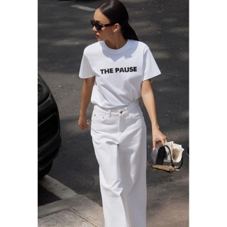 Áo thun tay ngắn chữ THE PAUSE TEE BASIC