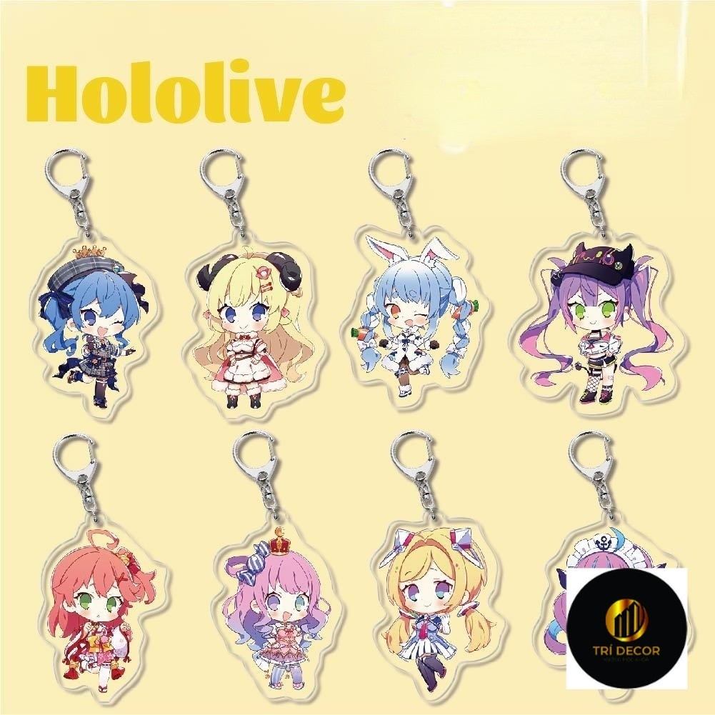 Kawaii anime hololive vtuber cosplay keychain gawr gura watson amelia murasaki shion ookami mio acry