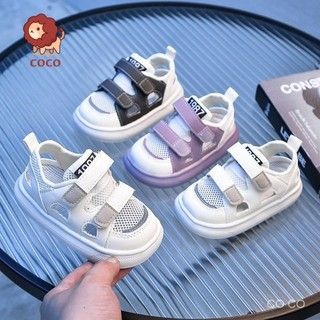 Mùa hè 2024 phong cách mới giày sandal trẻ em đế mềm giày trẻ em velcro chống trơn trượt bé trai bé gái lưới rỗng trẻ em