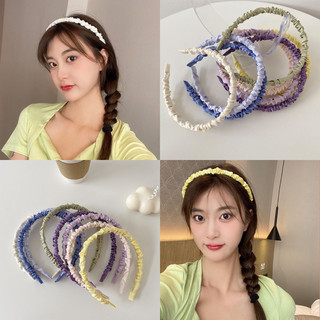 Băng đô gấp màu trơn đơn giản thời trang Hàn Quốc cho nữ