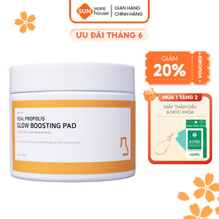Bông Dưỡng Sáng Da Real Propolis Glow Boosting Pad C'NEW LAB Ngừa Nhăn Da Và Làm Sáng Da 140ml