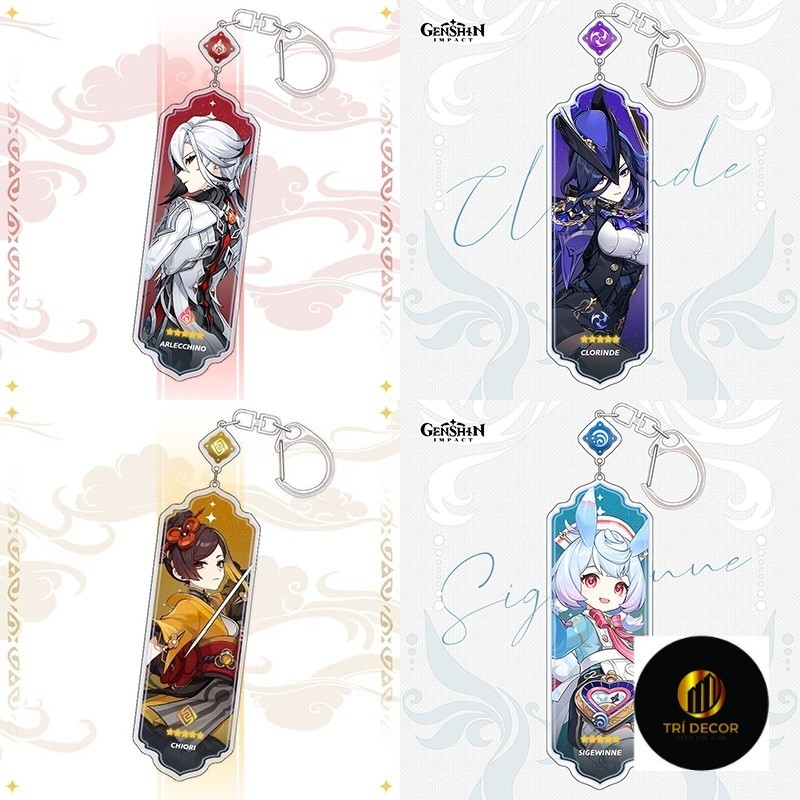 Móc khóa tác động genshin Mặt dây chuyền dài Knave Chiori
