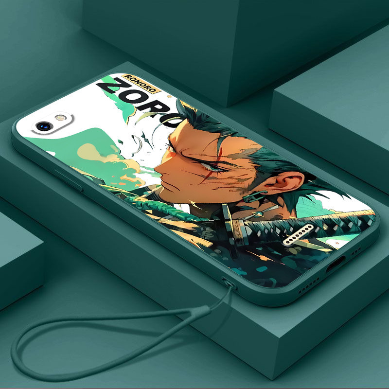 Ốp điện thoại OPPO A71 A71k Phim hoạt hình Anime ONE PIECE có dây buộc thẩm mỹ Silicone TPU Vỏ mềm T