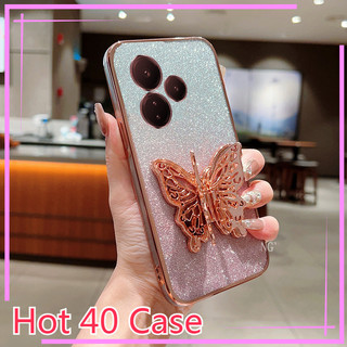 Ốp Điện Thoại Cho Infinix HOT40 40Pro 30Play 20Play 12Play 11S NFC 11 10 9 Play Note30VIP 30Pro 30i 30 Note12 G96 12Pro Sang Trọng Bướm Đứng Mềm Chống Sốc Ốp Lưng