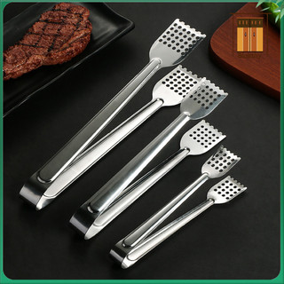 Kẹp gắp thức ăn Bluethy bằng thép không gỉ cán dài chịu nhiệt cho thịt nướng/ tiệc buffet bánh mì