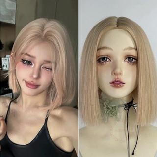 35cm Ngắn Thẳng Tóc Giả Không Nổ Tổng Hợp Cosplay Tóc Giả Màu Sắc Tự Nhiên Cho Nữ Cosplay Đảng Mặc