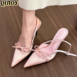 Giày cao gót mũi nhọn nữ màu hồng giày cao gót mũi nhọn